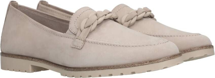 tamaris Taupe Leren Instappers Beige Dames