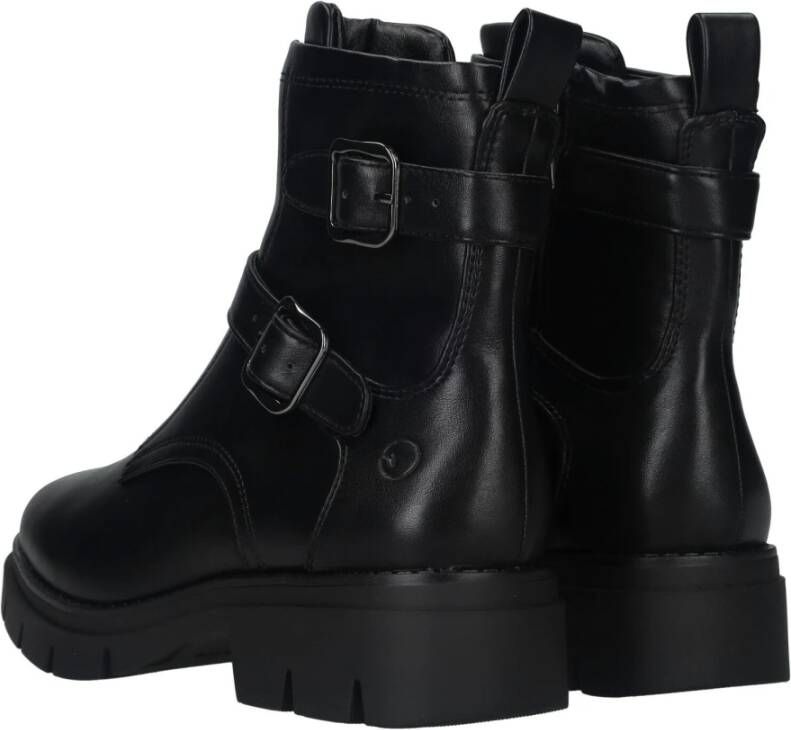 tamaris Vegan Bikerboot met rits Black Dames