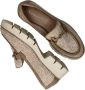 Tamaris Vegan geweven loafer met bruine accenten Beige Dames - Thumbnail 17