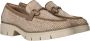 Tamaris Vegan geweven loafer met bruine accenten Beige Dames - Thumbnail 18