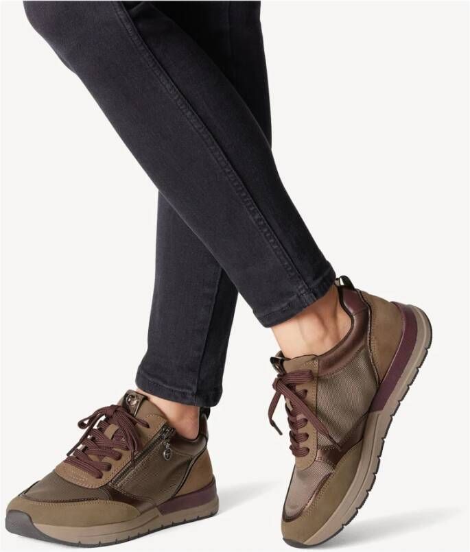 tamaris Vegan Sneakers in Beige Dames