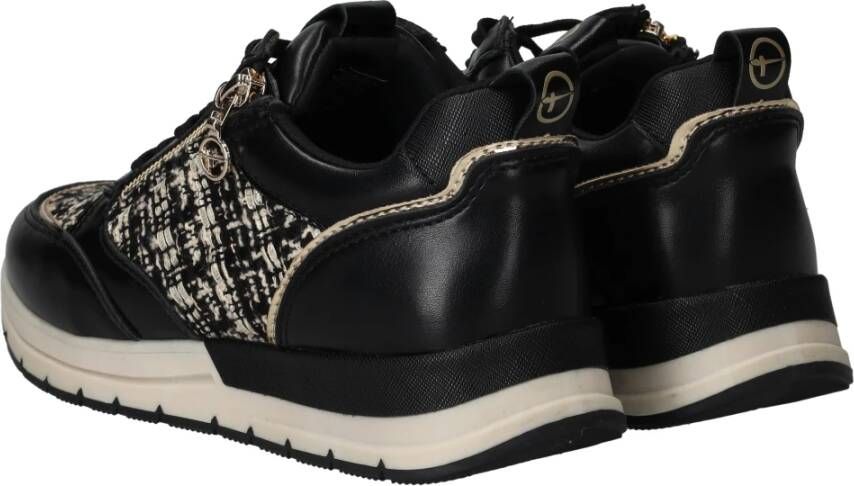 tamaris Vegan Zwarte Sneakers met Rits Black Dames