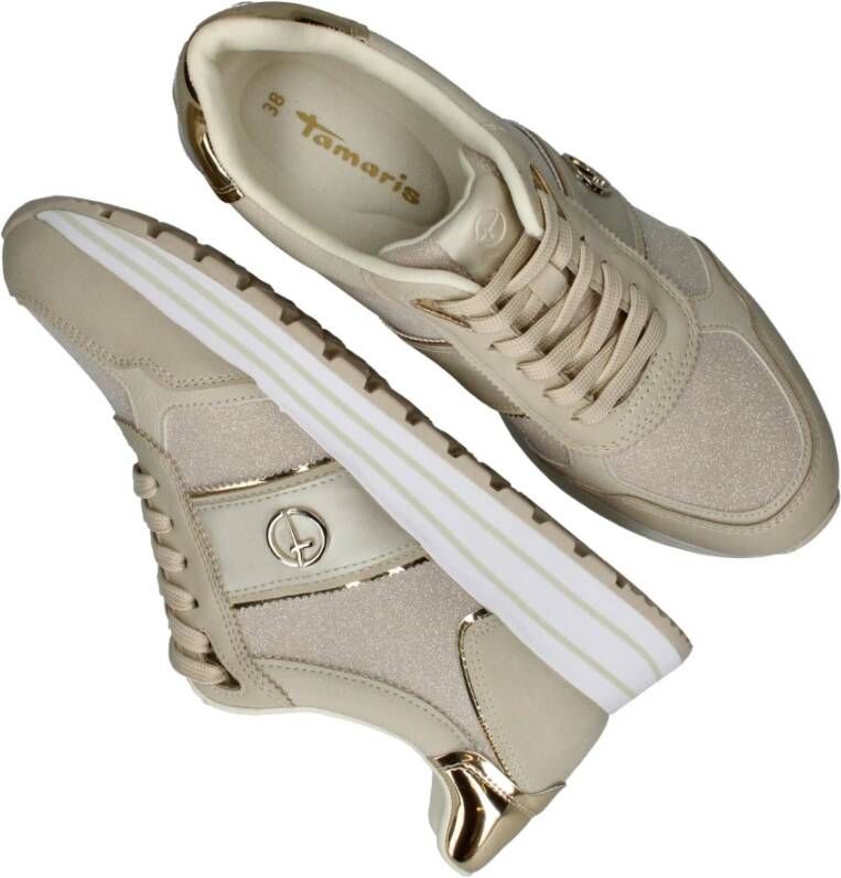 tamaris vegansneaker Beige Dames