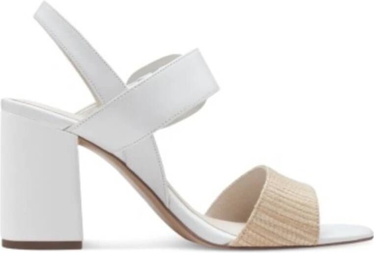 tamaris Witte Casual Open Platte Sandalen White Dames