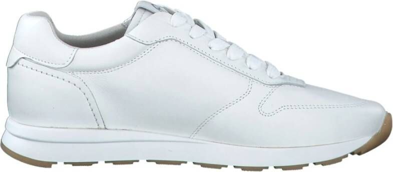 tamaris Witte Leren Sneakers voor Vrouwen White Dames