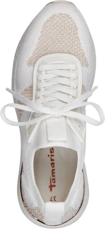 tamaris Witte Roségouden Sneakers Vrouwen Volwassenen White Dames