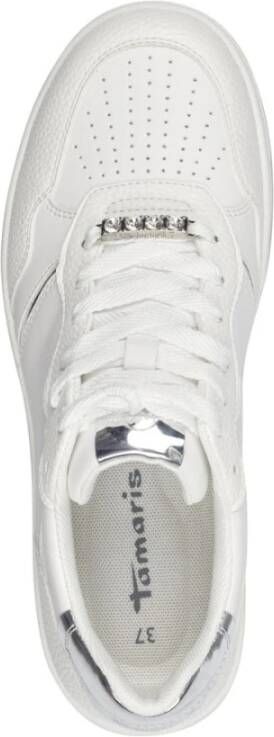 tamaris Witte Zilveren Sneakers voor Vrouwen White Dames