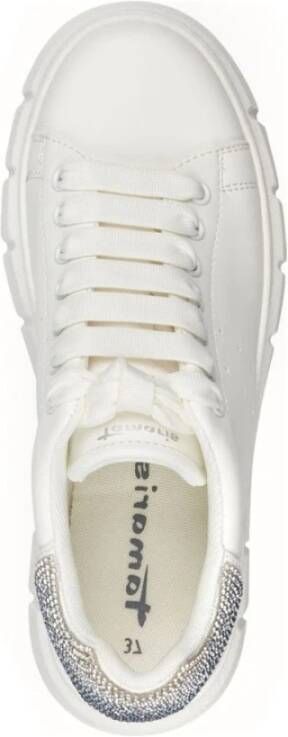 tamaris Witte Zilveren Sneakers voor Vrouwen White Dames