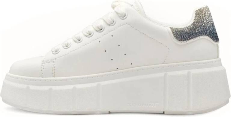 tamaris Witte Zilveren Sneakers voor Vrouwen White Dames