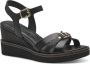 Tamaris Zwarte Casual Open Platte Sandalen Black Dames - Thumbnail 4