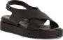 Tamaris Zwarte Casual Open Platte Sandalen Black Dames - Thumbnail 6