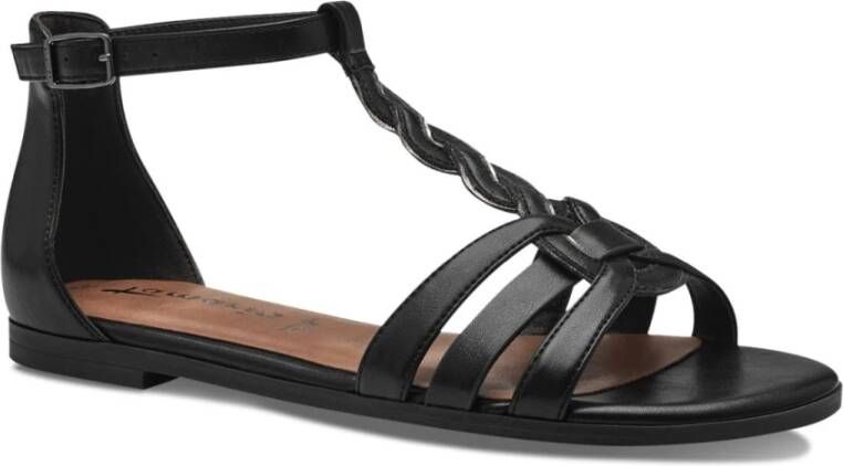 tamaris Zwarte Casual Open Sandalen Vrouwen Black Dames