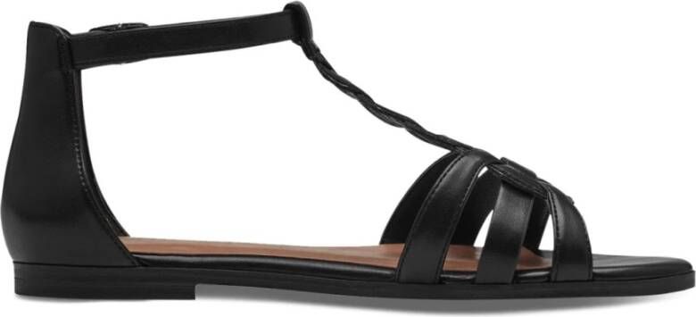 tamaris Zwarte Casual Open Sandalen Vrouwen Black Dames