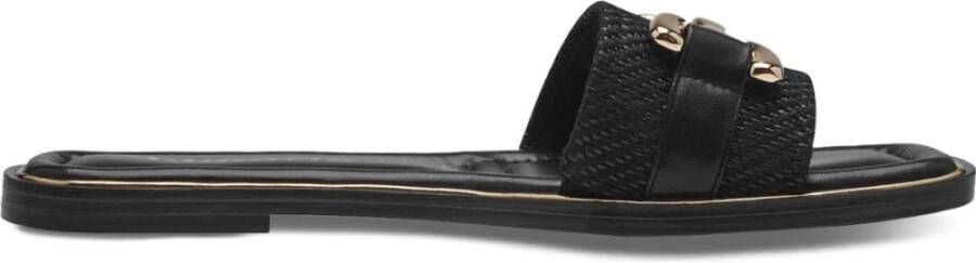 tamaris Zwarte Casual Open Slippers Vrouwen Black Dames