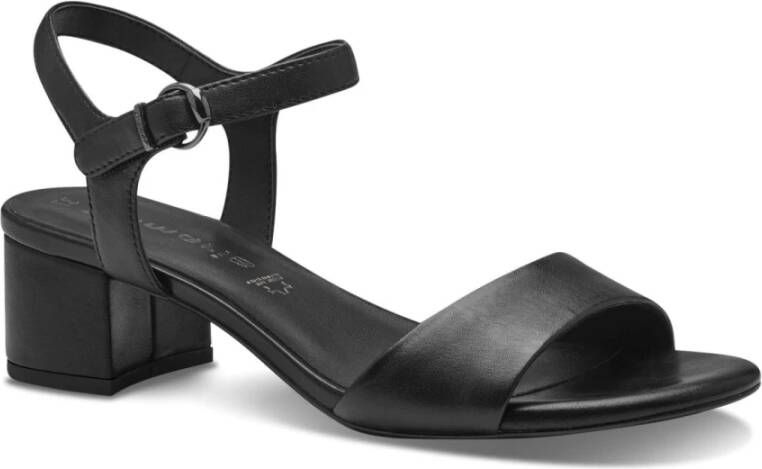 tamaris Zwarte Casual Platte Sandalen Vrouwen Black Dames