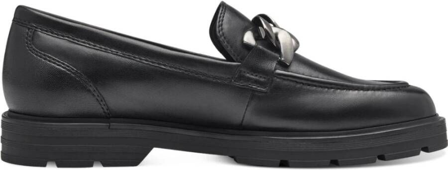 tamaris Zwarte Leren Gesloten Loafers Black Dames