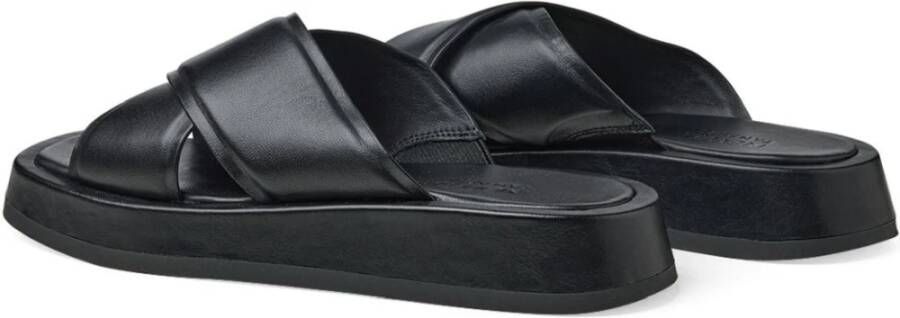 tamaris Zwarte Open Casual Slippers Vrouwen Black Dames