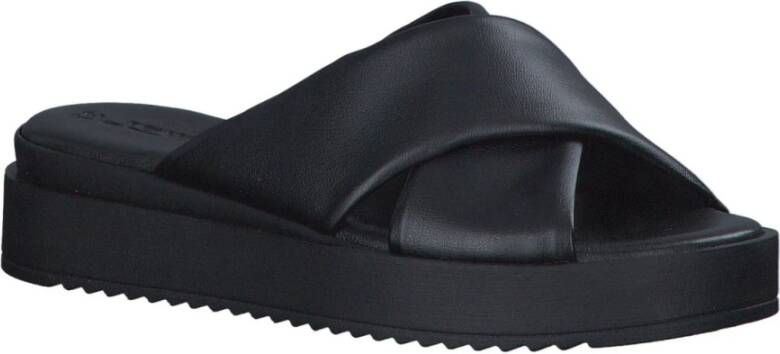 tamaris Zwarte Open Casual Slippers Vrouwen Black Dames