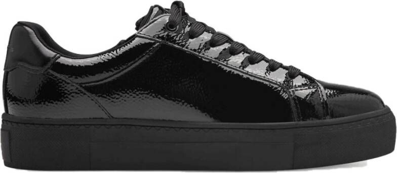 tamaris Zwarte Patent Lage Sneakers Black Dames