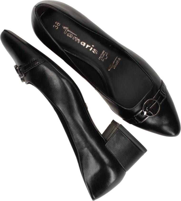 tamaris Zwarte Pump met Metallic Details Black Dames