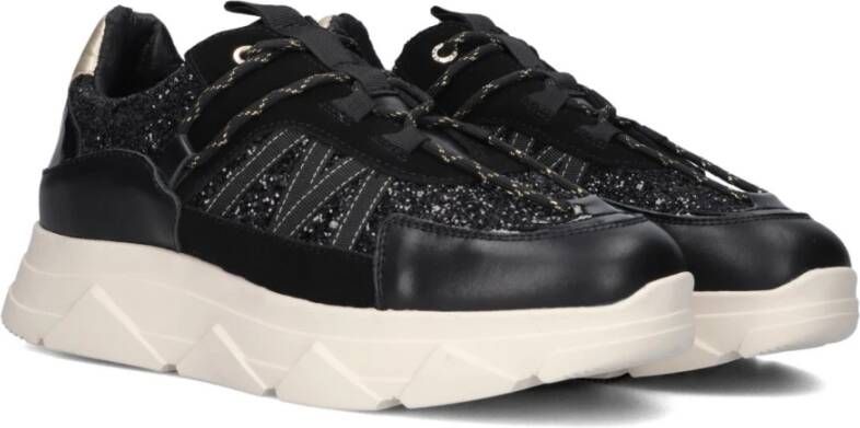 Tango Zwarte lage sneakers met glitter Black Dames