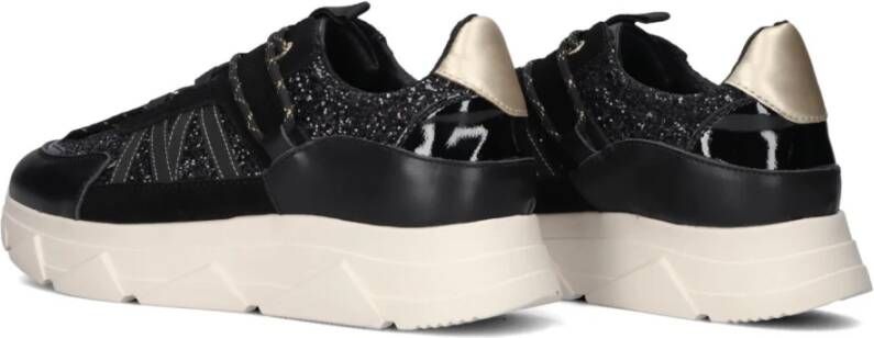 Tango Zwarte lage sneakers met glitter Black Dames