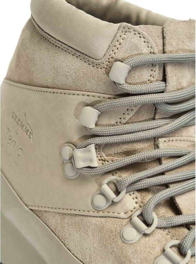 Ten C Italiaanse leren wandelschoenen bleek taupe Beige Heren