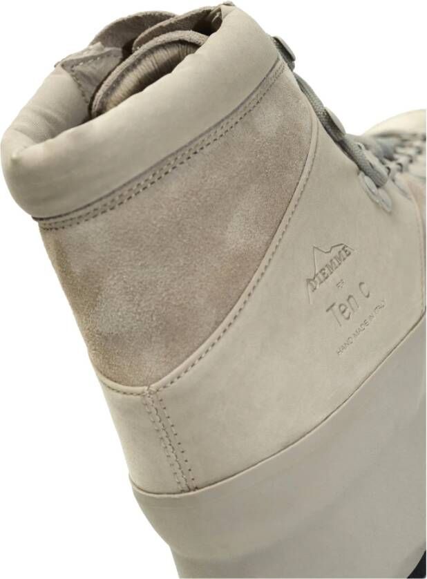 Ten C Italiaanse leren wandelschoenen bleek taupe Beige Heren