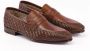 Testoni Geweven Kalfsleren Loafer Blake Flex Constructie Brown Heren - Thumbnail 2