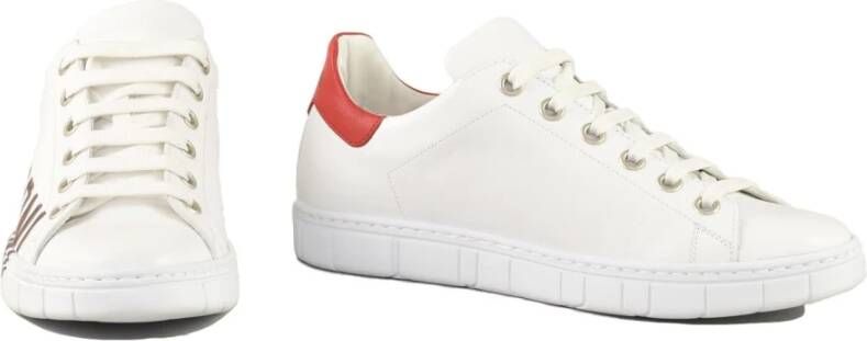 Testoni Leren Sneakers met Rubberen Zool White Heren