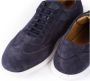 Testoni Minimal Oxford Suede Sneaker Blue Heren - Thumbnail 5