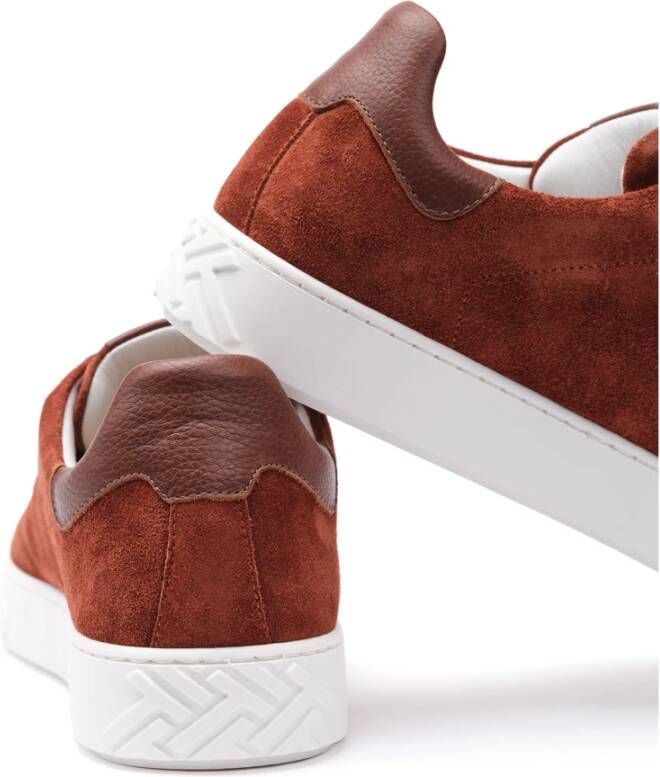 Testoni Ravenna Sneaker Casual Suede Brown Heren