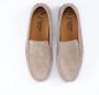 Testoni Suede Driver Schoenen Metalen Ornament Beige Heren - Thumbnail 3