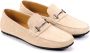 Testoni Suede Driver Schoenen Metalen Ornament Beige Heren - Thumbnail 2