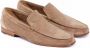 Testoni Suede Moccasin met T Metalen Ornament Beige Heren - Thumbnail 2