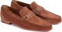 Testoni Suede Moccasin met T Metalen Ornament Brown Heren - Thumbnail 2