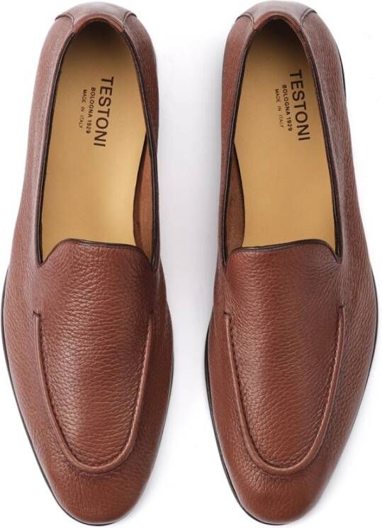 Testoni Tavolara Loafer Unlined Deer Brown Heren