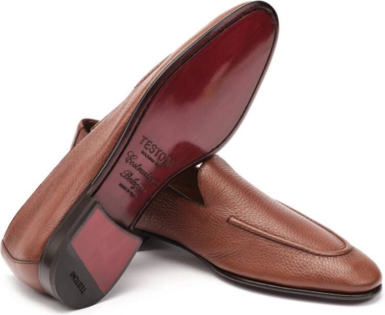 Testoni Tavolara Loafer Unlined Deer Brown Heren