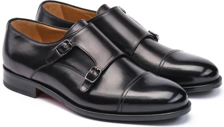 Testoni Trento Double Monk TOP Calf Black Heren