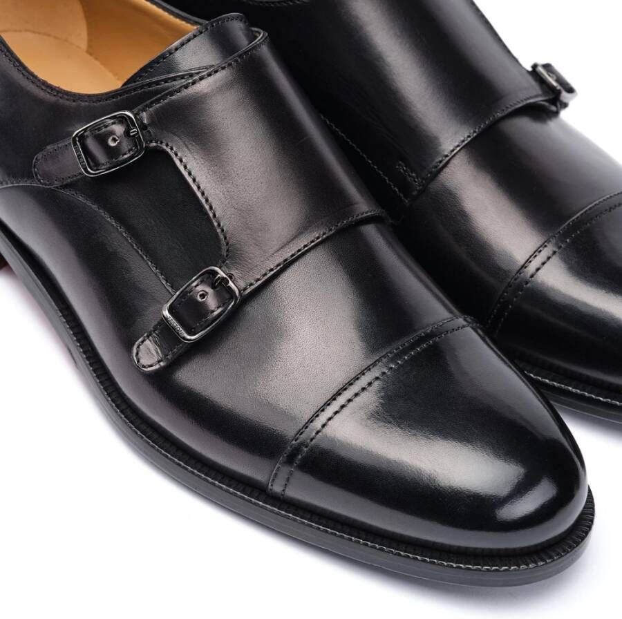 Testoni Trento Double Monk TOP Calf Black Heren