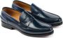 Testoni Trento Lederen Loafer Blue Heren - Thumbnail 2