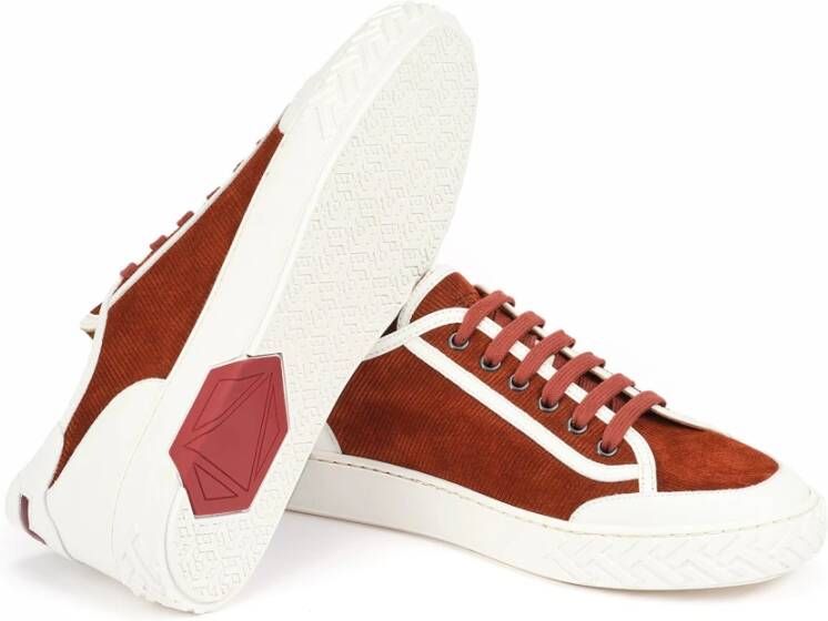 Testoni Velvet Suede Calf Sneaker Multicolor Heren