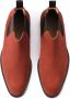 Testoni Venezia Chelsea English Suede Calf Orange Heren - Thumbnail 3