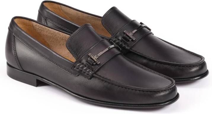 Testoni Zachte Delave Kalf Mocassin Black Heren