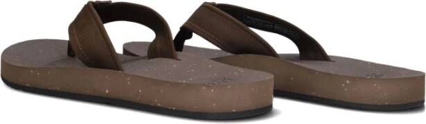 Teva Heren Leren Slippers Bruin Brown Heren