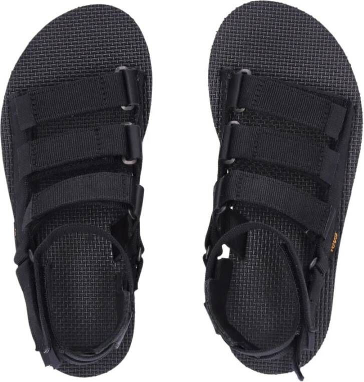 Teva Zwarte Plateau Sandaal met Verstelbare Banden Black Dames