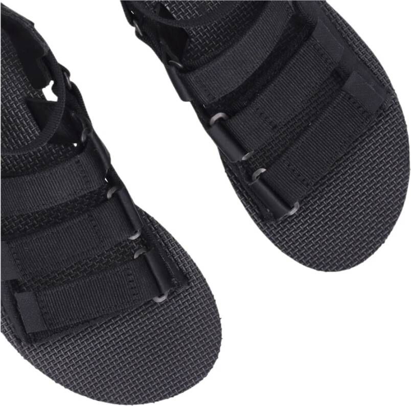 Teva Zwarte Plateau Sandaal met Verstelbare Banden Black Dames