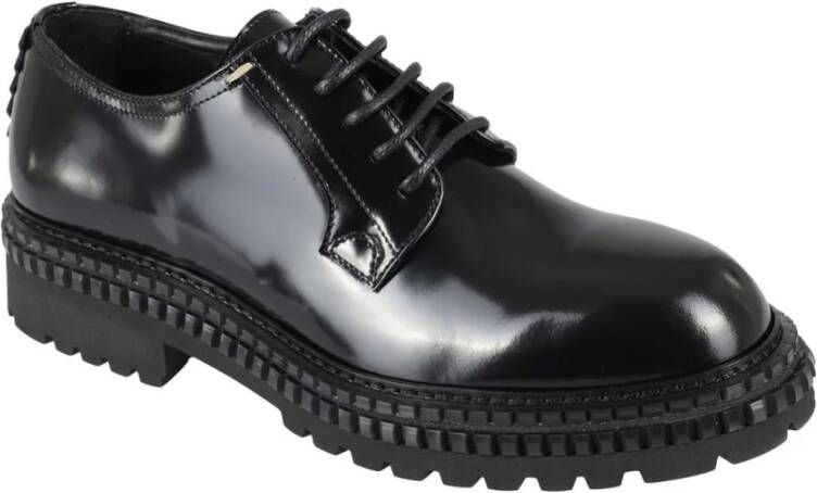 THE Antipode Klassieke Leren Derby Schoenen Black Heren