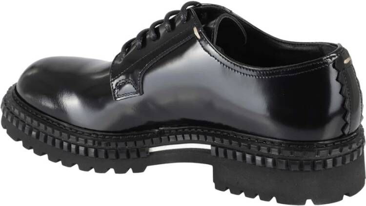 THE Antipode Klassieke Leren Derby Schoenen Black Heren