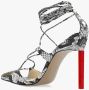 The Attico Adele Slangenprint Hoge Hak Sandalen Gray Dames - Thumbnail 6